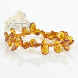 Cognac drop shaped amber bracelet